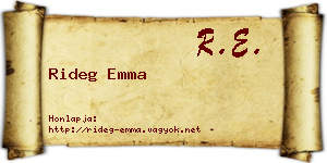 Rideg Emma névjegykártya
